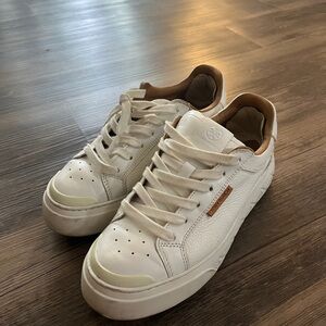 Men's White Leather Sneakers
